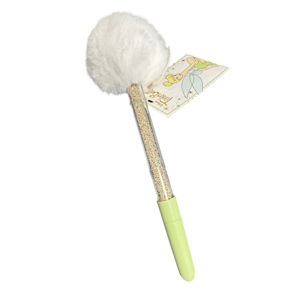 Disney Tinker Bell Fairy Wand Pen Glitter Pom Pom Butterfly New With Tags